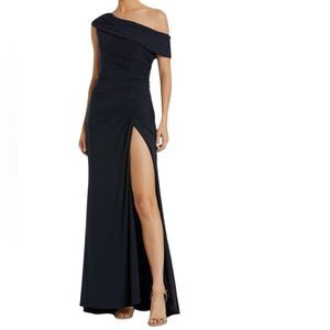 Ieena Mac Duggal 26517 Sleeveless Foldover Off Shoulder Gown Dress NWT Women’s 8